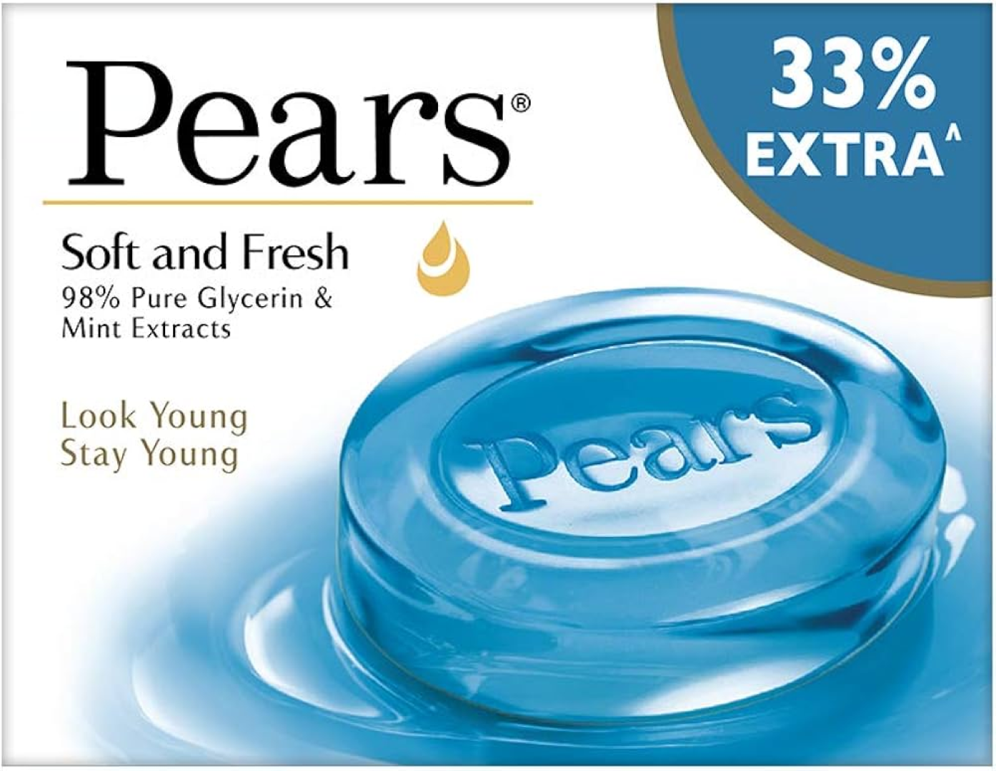 PEARS SOFT AND FRESH WITH MINT EXTRACT 2+1